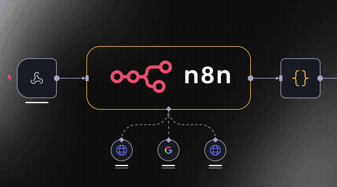 Interface de création de workflow d'automatisation sur l'outil n8n