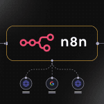 Interface de création de workflow d'automatisation sur l'outil n8n